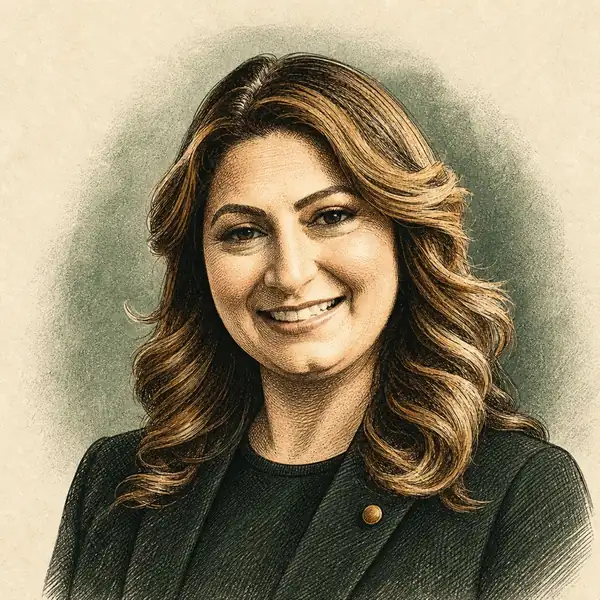 Illustrated portrait of Crystal Blass, Licensed Real Estate Salesperson at Win Morrison Realty