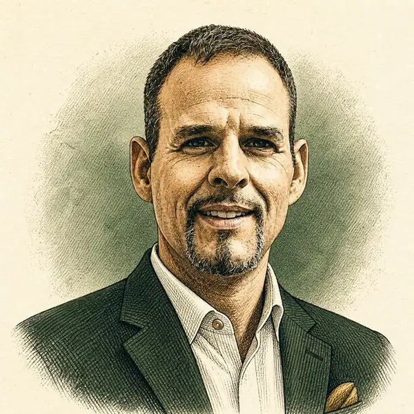 Illustrated portrait of Michael Barros, Licensed Real Estate Salesperson at Win Morrison Realty