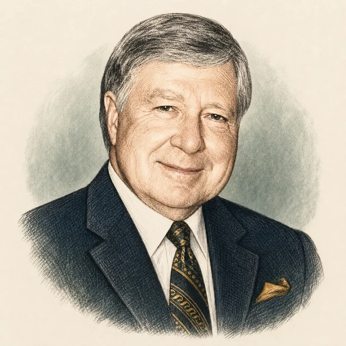 Illustrated portrait of Win Morrison, Licensed Real Estate Broker at Win Morrison Realty